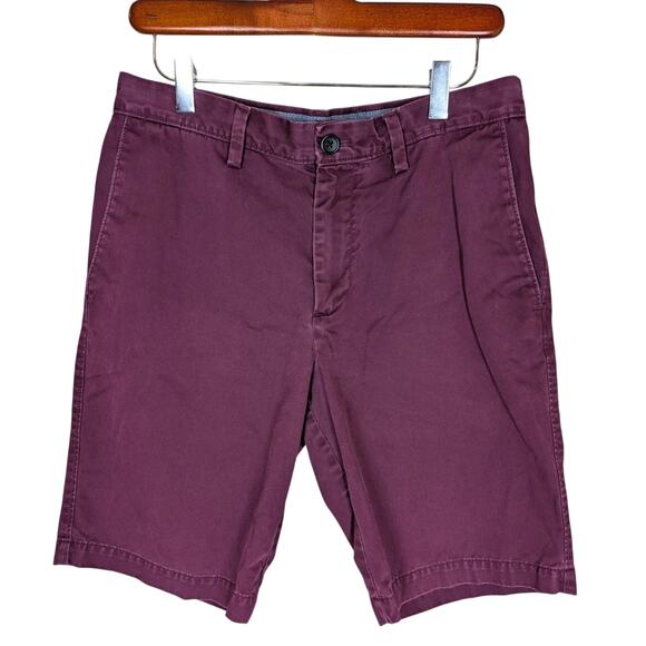 Banana Republic Men's Aiden Shorts Size 29 (Waist 30") Inseam 9.5" Burgundy Wine - Picture 1 of 7